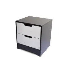 🗄️  Mesita de Noche Moderna 2 Gavetas – Blanco & Negro (Cod. 283280)

💰RD$1,995