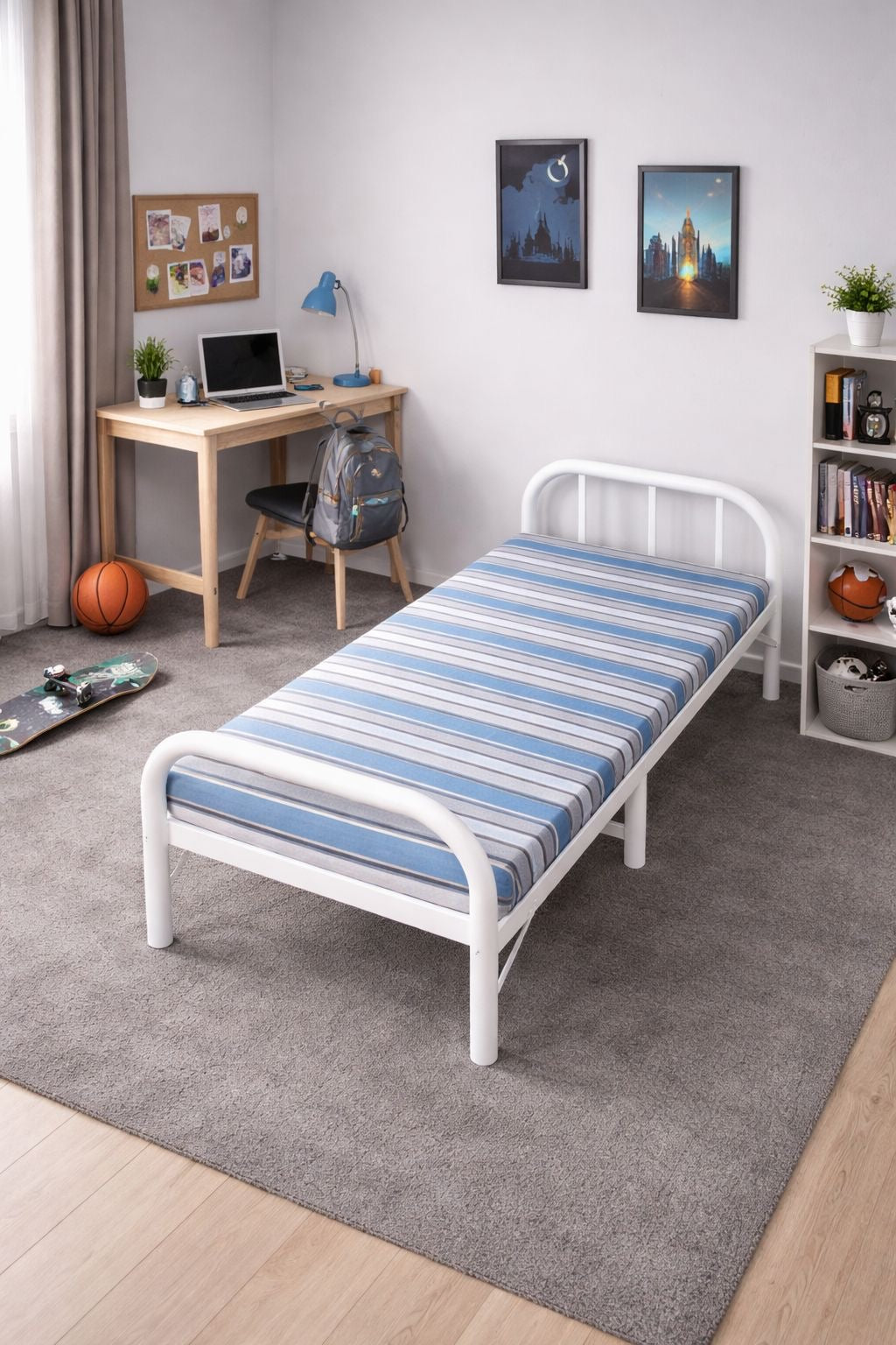 🛏️ CAMA PLEGABLE INDIVIDUAL CON COLCHÓN INCLUIDO
(COD. 081)

💰 RD$4,395 

📐 Medidas de la cama plegable:
	•	Largo: 180 cm
	•	Ancho: 100 cm
	•	Altura: 40 cm