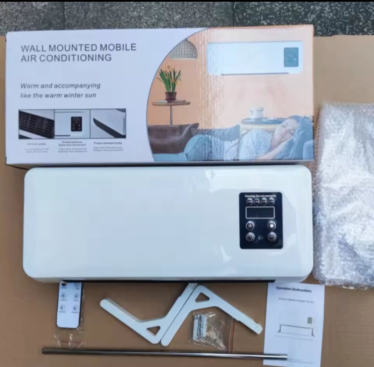 Aire Portátil de Pared 2 en 1 con Calefacción y Control Remoto (Cod.0115)