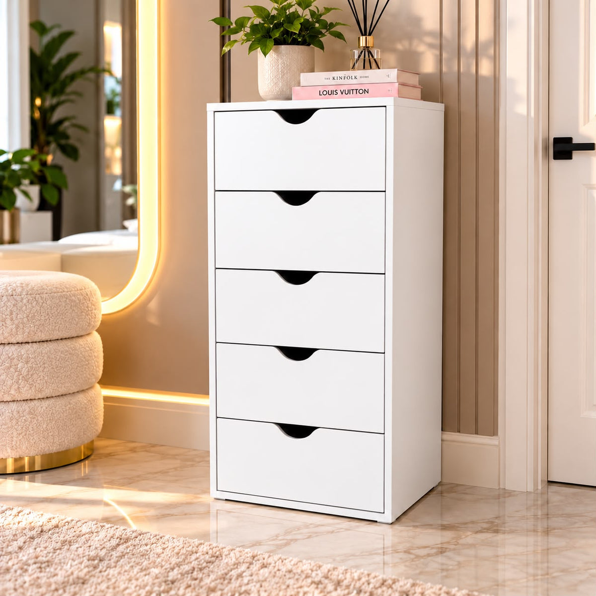 ✨🤍 GAVETERO ORGANIZADOR DE 5 GAVETAS – ORDEN Y ESTILO EN POCO ESPACIO 🤍✨
🆔(Cod. 015 Blanco) 

💰RD$5,995 

- Material Hidrofugo (Armado) (Medidas: 80x35x38 cm)