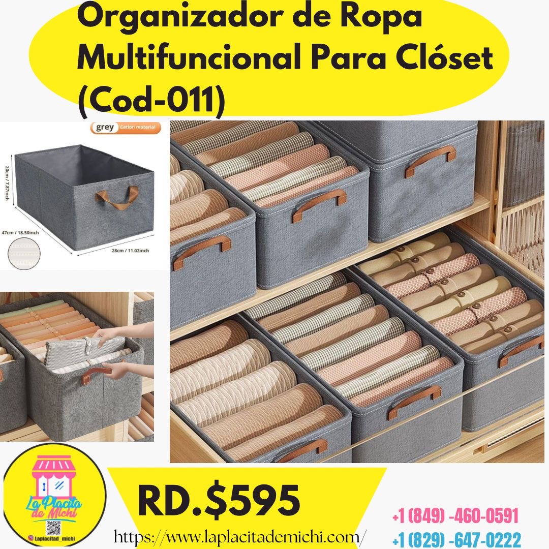 Organizador de Ropa Multifuncional Para Clóset (Cod-011)

- Medidas 45x20x25