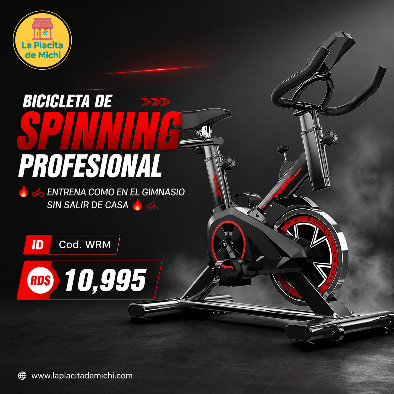 🚴‍♂️🔥 BICICLETA DE SPINNING PROFESIONAL – ENTRENA COMO EN EL GIMNASIO SIN SALIR DE CASA 🔥🚴‍♀️

🆔 Cod. WRM

💰 RD$10,995