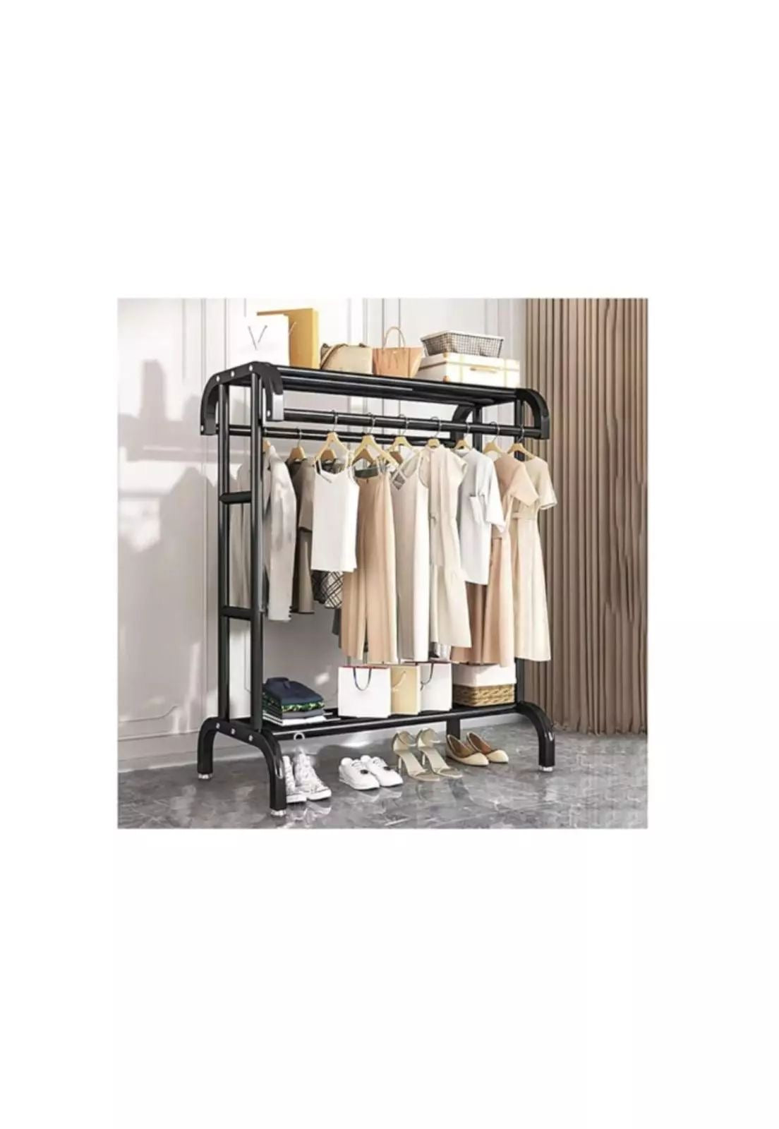 ✨ Perchero Metálico Multifuncional con Repisa Superior  y Base Inferior ✨(Cod. TM0021) 
💰RD$1,795