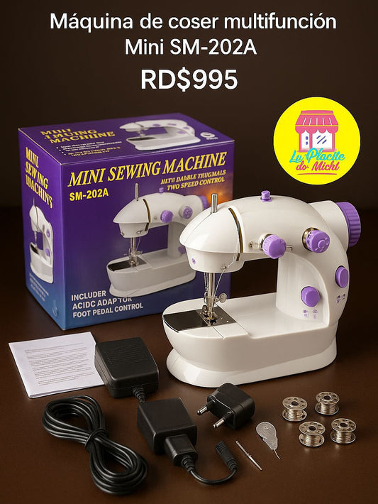 Máquina de coser multifunción Mini SM-202A